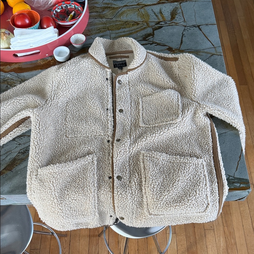 J. Crew Cream Sherpa Shirt Jacket